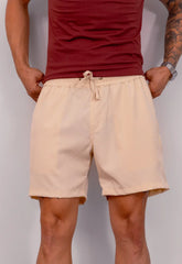 Shorts Masculino Microfibra Bege CW STORE