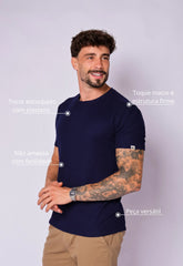Camiseta Masculina Tricot Azul Marinho CW STORE