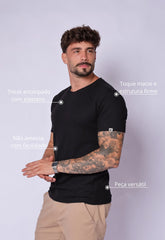 Camiseta Masculina Tricot Preta CW STORE
