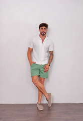 Camisa Masculina Tricot Touch Branca CW STORE