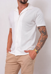 Camisa Masculina Tricot Branca CW STORE