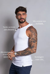 Camiseta Regata Americana Masculina Branca CW STORE