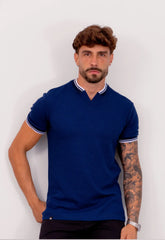 Camiseta Gola Padre Italiana Azul Marinho CW STORE