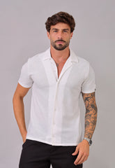Camisa Masculina Tricot Branca CW STORE