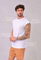 Camiseta Regata Machão Masculina Branca CW STORE