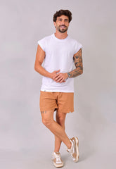 Camiseta Regata Machão Masculina Branca CW STORE