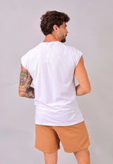 Camiseta Regata Machão Masculina Branca CW STORE