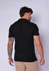 Camisa Polo Italiana Tricot Preta - CW STORE