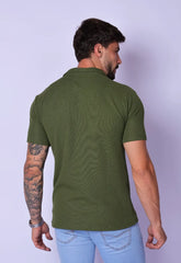 Camisa Polo Italiana Tricot Verde - CW STORE