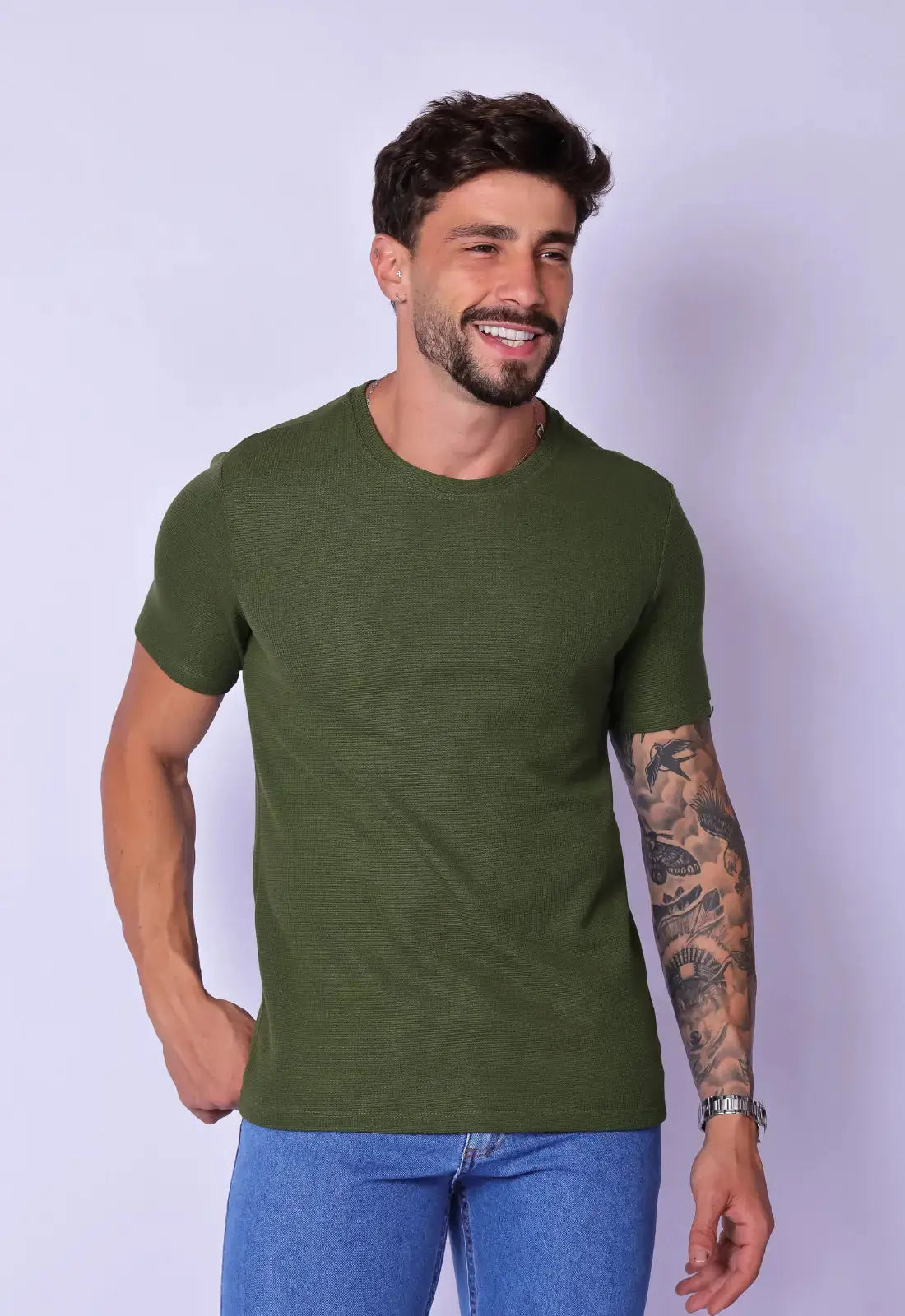 Camiseta Masculina Tricot Verde - CW STORE