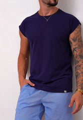 Camiseta Regata Tricot Azul Marinho CW STORE