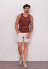 Camiseta Regata Americana Masculina Marrom CW STORE