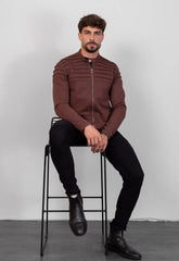Jaqueta Masculina Moletinho Marrom CW STORE