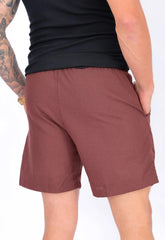 Shorts de Linho Masculino Marrom CW STORE