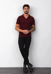 Camisa Polo Italiana Tricot Marsala CW STORE