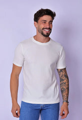 Camiseta Masculina Tricot Branca - CW STORE