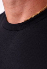 Camiseta Masculina Tricot Ponto Fino Preta CW STORE