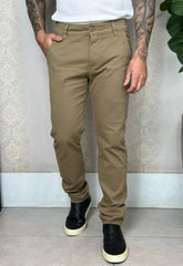 Calça Alfaiataria em Sarja com Elastano Verde CW STORE