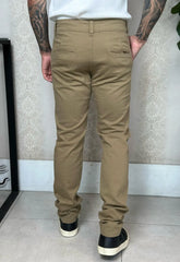 Calça Alfaiataria em Sarja com Elastano Verde CW STORE