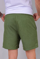 Shorts de Linho Masculino Verde CW STORE