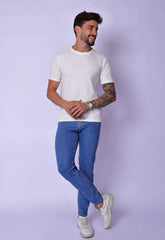 Camiseta Masculina Tricot Branca – textura sofisticada que não amassa | CW Store