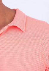 Camisa Polo Italiana Tricot Masculina Salmão – caimento slim que valoriza o corpo | CW Store