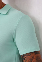 Camisa Polo Italiana Tricot Masculina Verde Claro – toque macio e textura sofisticada | CW Store