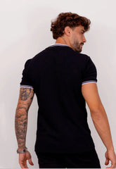 Camiseta Tricot Italiana Masculina Preta – textura sofisticada que não amassa | CW Store