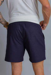 Shorts de Linho Masculino Marinho – caimento masculino para o dia a dia | CW Store