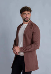 Sobretudo Slim Moletinho Masculino Marrom | CW Store