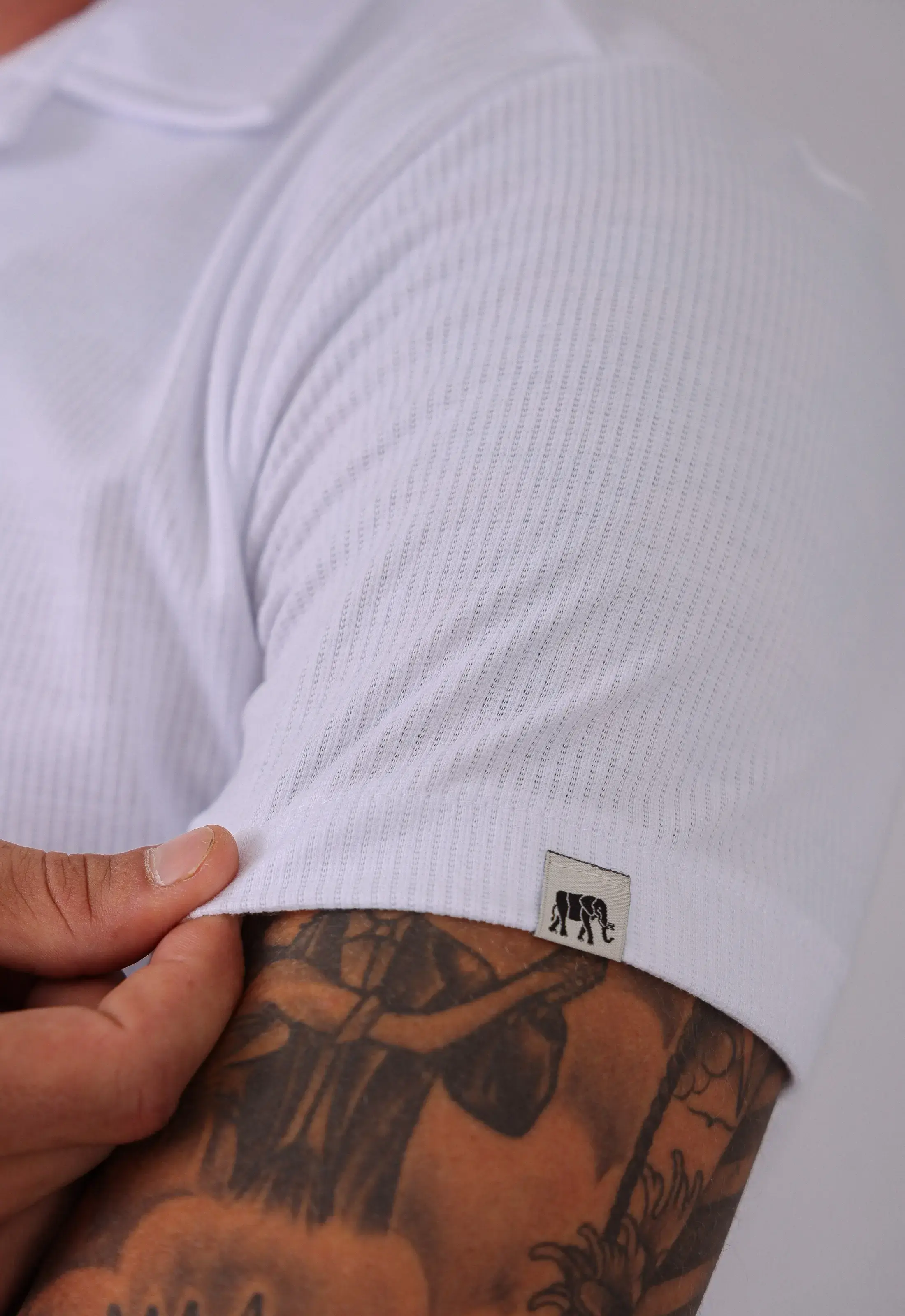 Camisa Masculina Slim Canelada Branca CW STORE