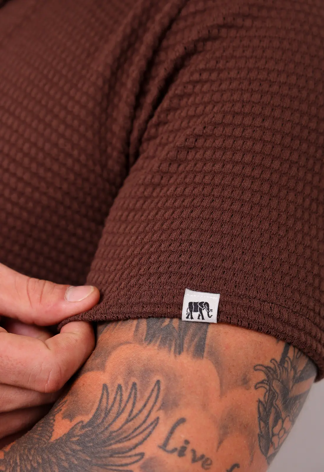 Camisa Masculina Texturizada Touch Marrom CW STORE