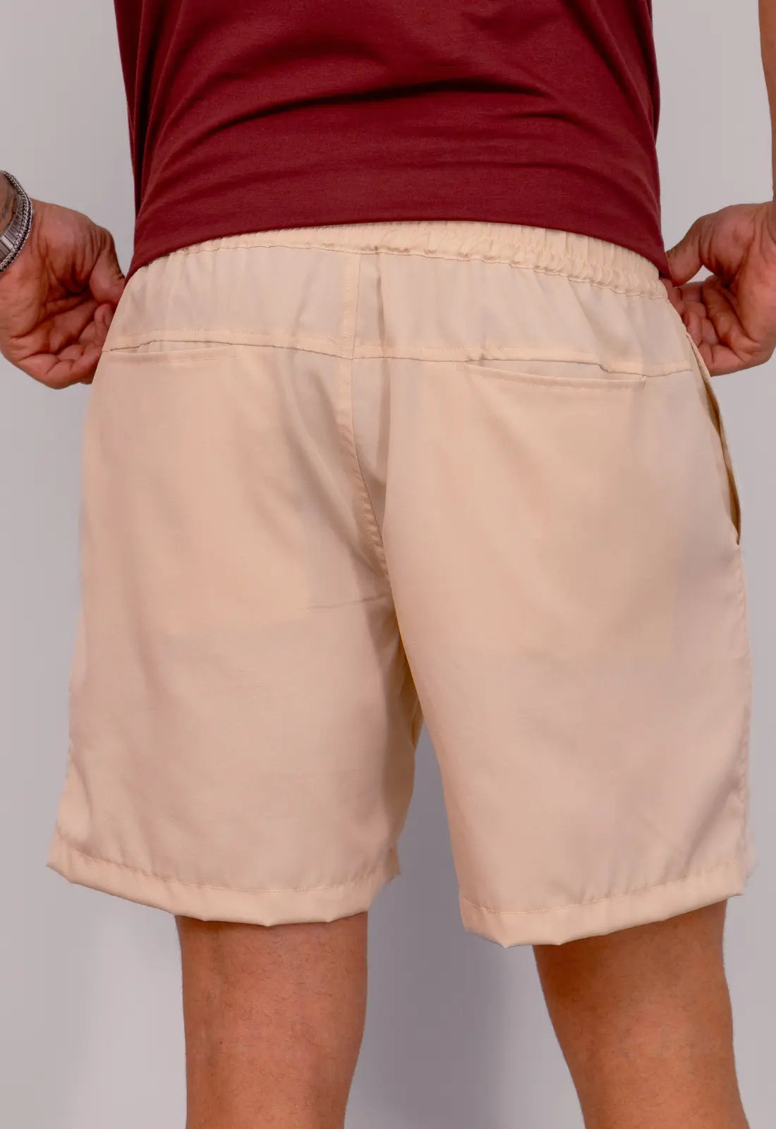 Shorts Masculino Microfibra Bege CW STORE
