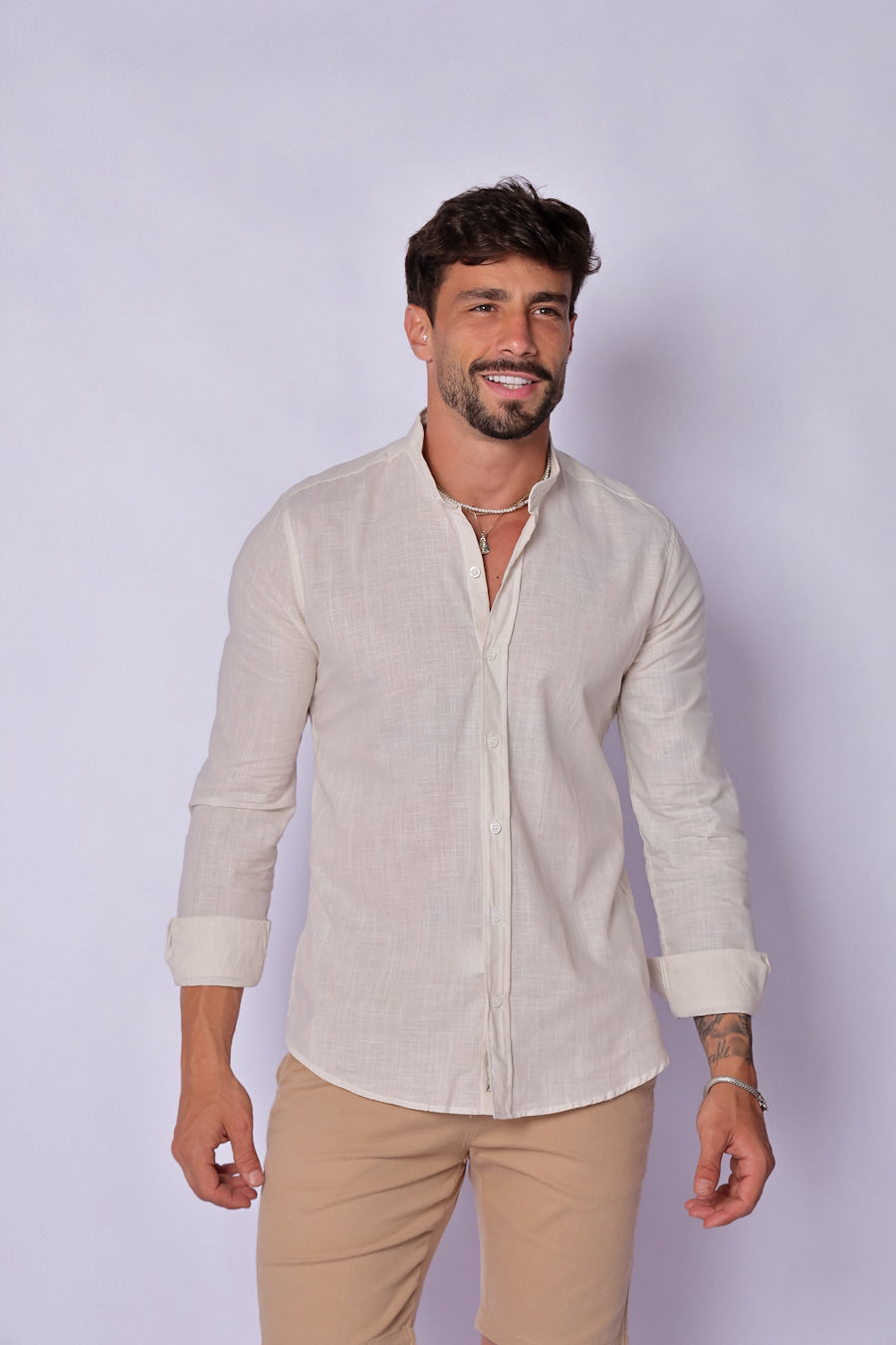 CAMISA GOLA PADRE COM TEXTURA