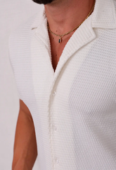 Camisa Masculina Tricot Touch Branca CW STORE