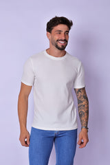 CAMISETA TRICOT COM ELASTANO