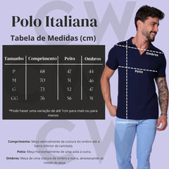 Camisa Polo Italiana Tricot Amarela CW STORE
