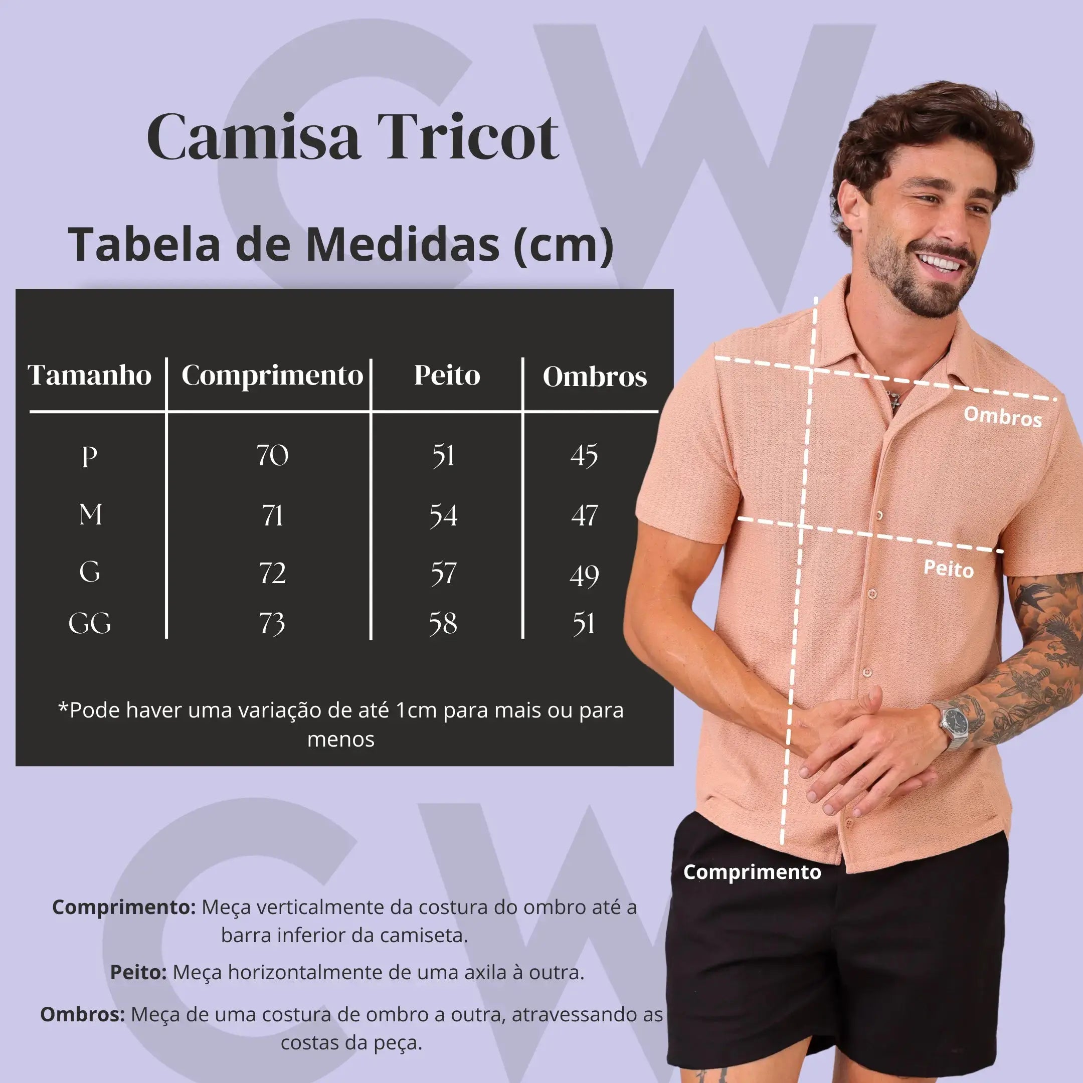 Camisa Masculina Tricot Branca CW STORE