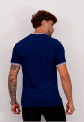 Camiseta Gola Padre Italiana Azul Marinho CW STORE