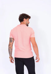Camisa Polo Italiana Tricot Salmão CW STORE