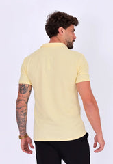 Camisa Polo Italiana Tricot Amarela CW STORE