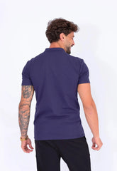 Camiseta Henley Slim Tricot Azul Marinho CW STORE