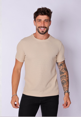 Camiseta Masculina Tricot Bege