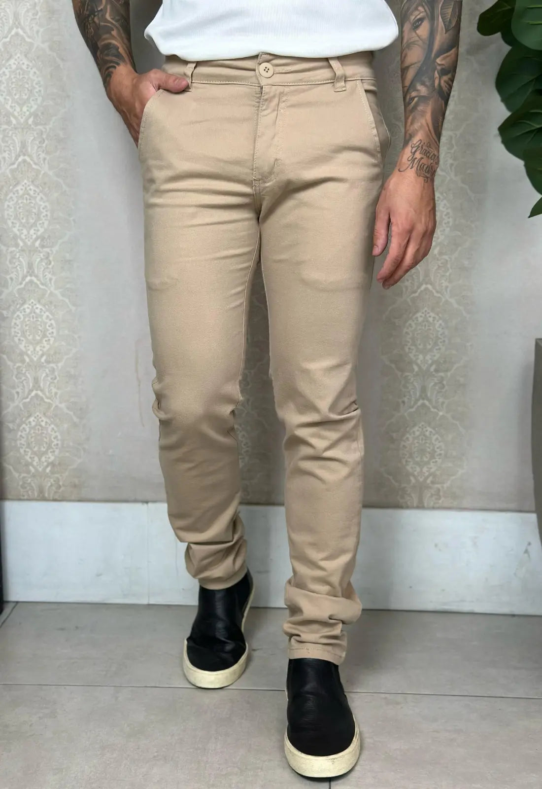 Calça Risca de Giz Masculina Cinza (cópia) CW STORE