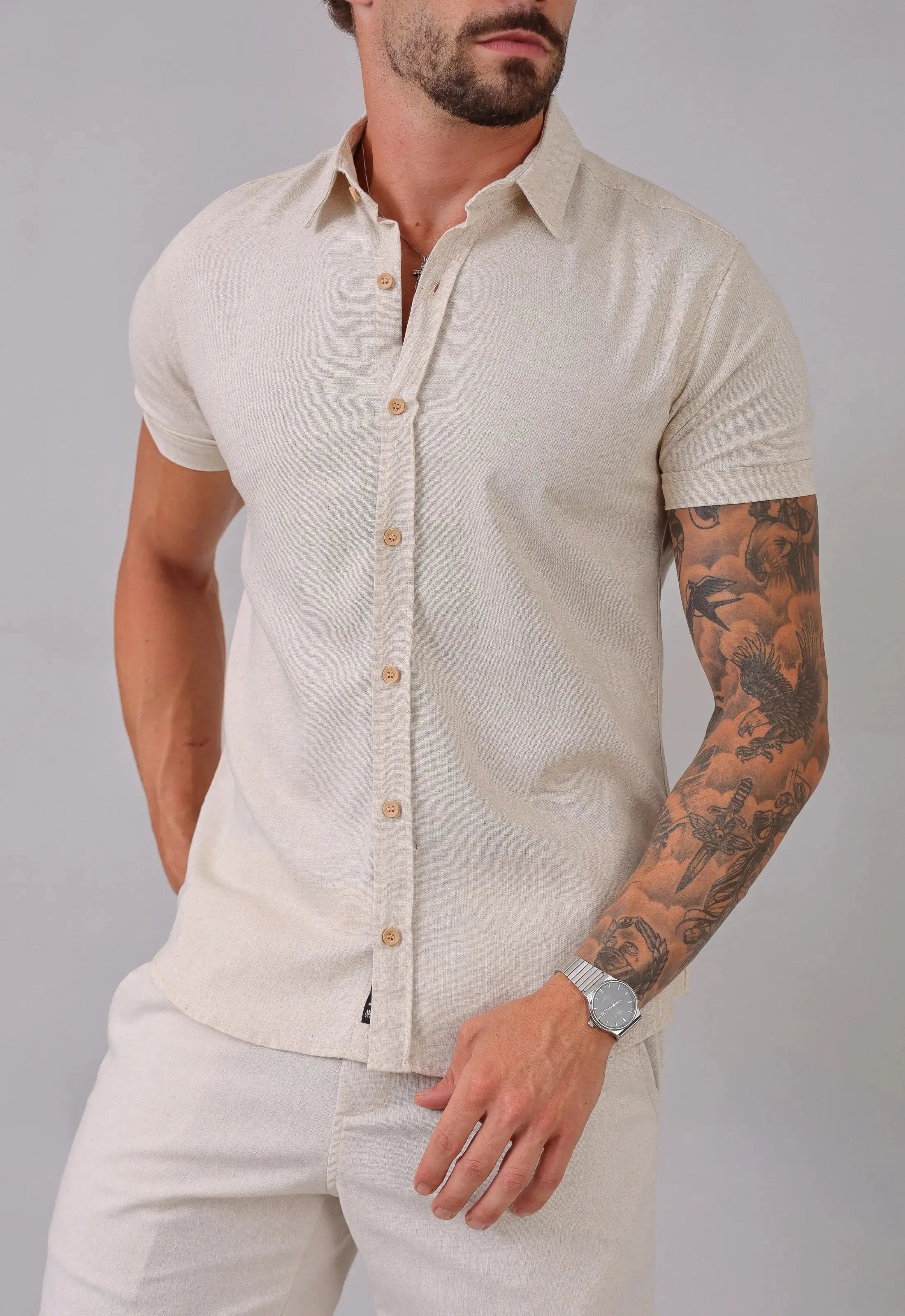 Camisa Masculina Linho com Viscose CW STORE