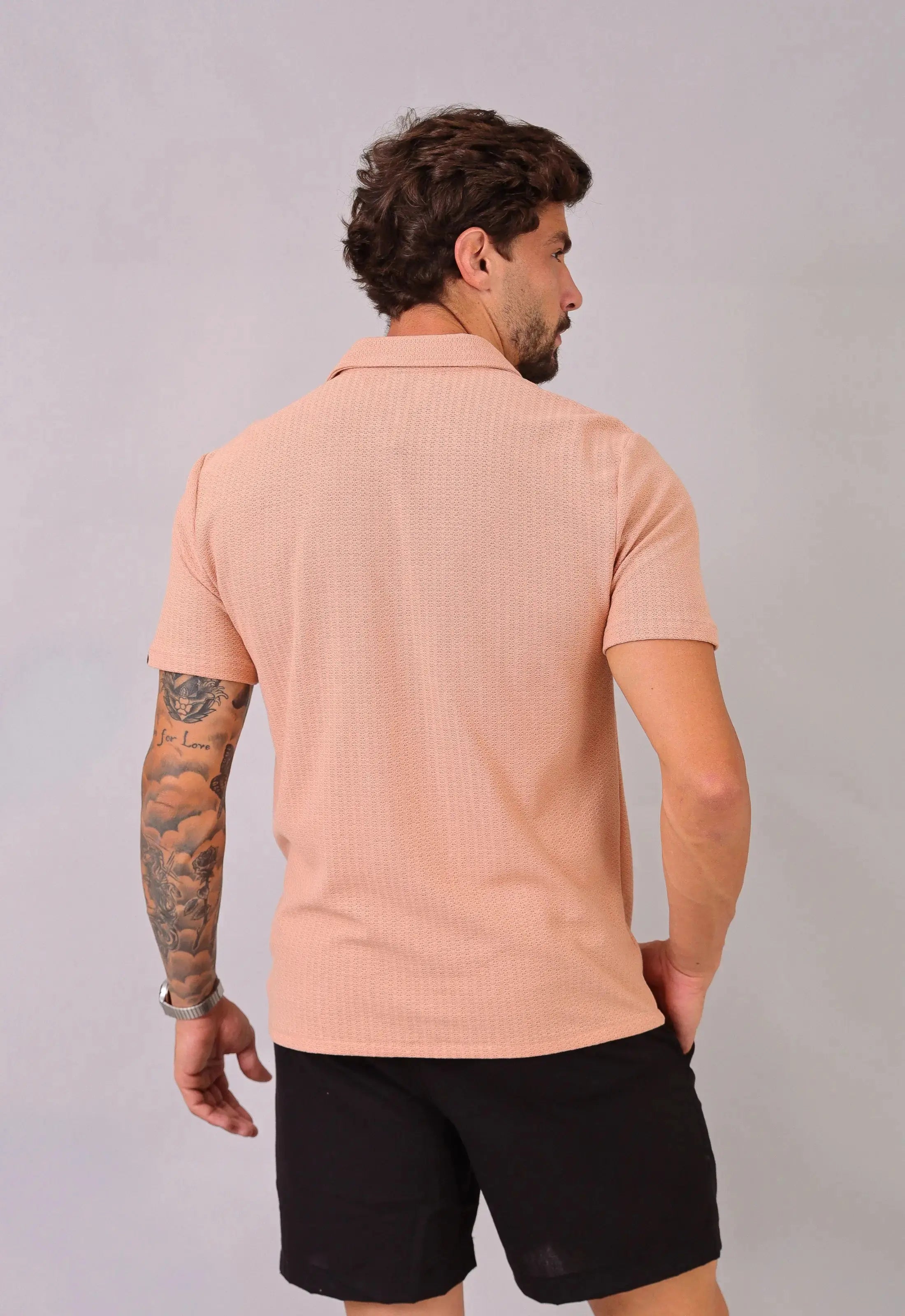 Camisa Masculina Tricot Bege CW STORE