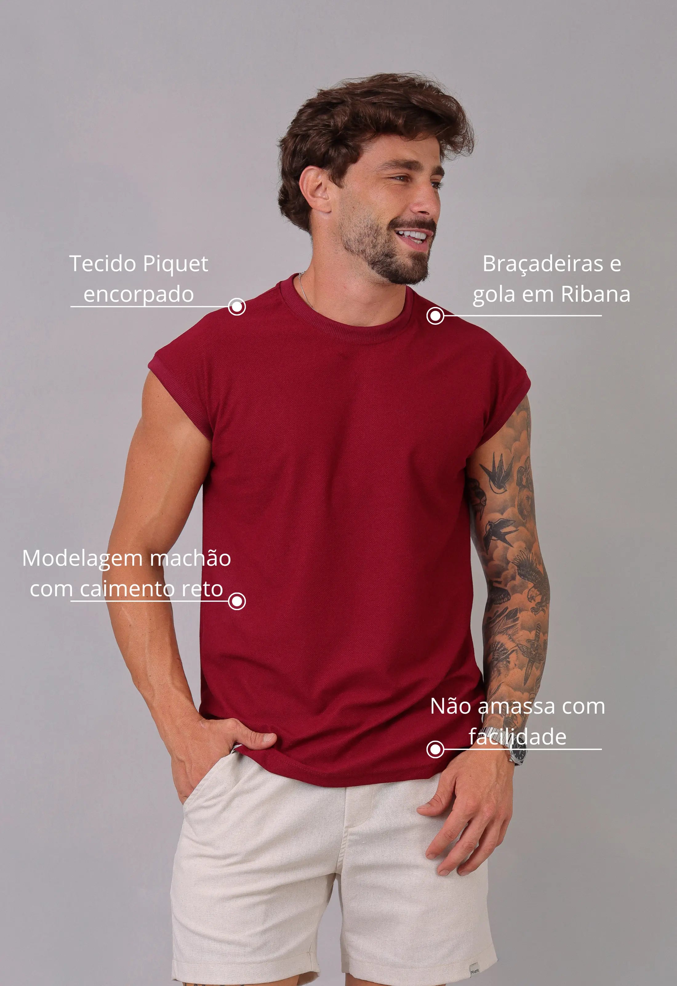 Camiseta Regata Machão Masculina Bordo CW STORE