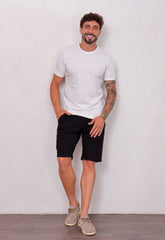 Camiseta Masculina Tricot Ponto Fino Branca CW STORE
