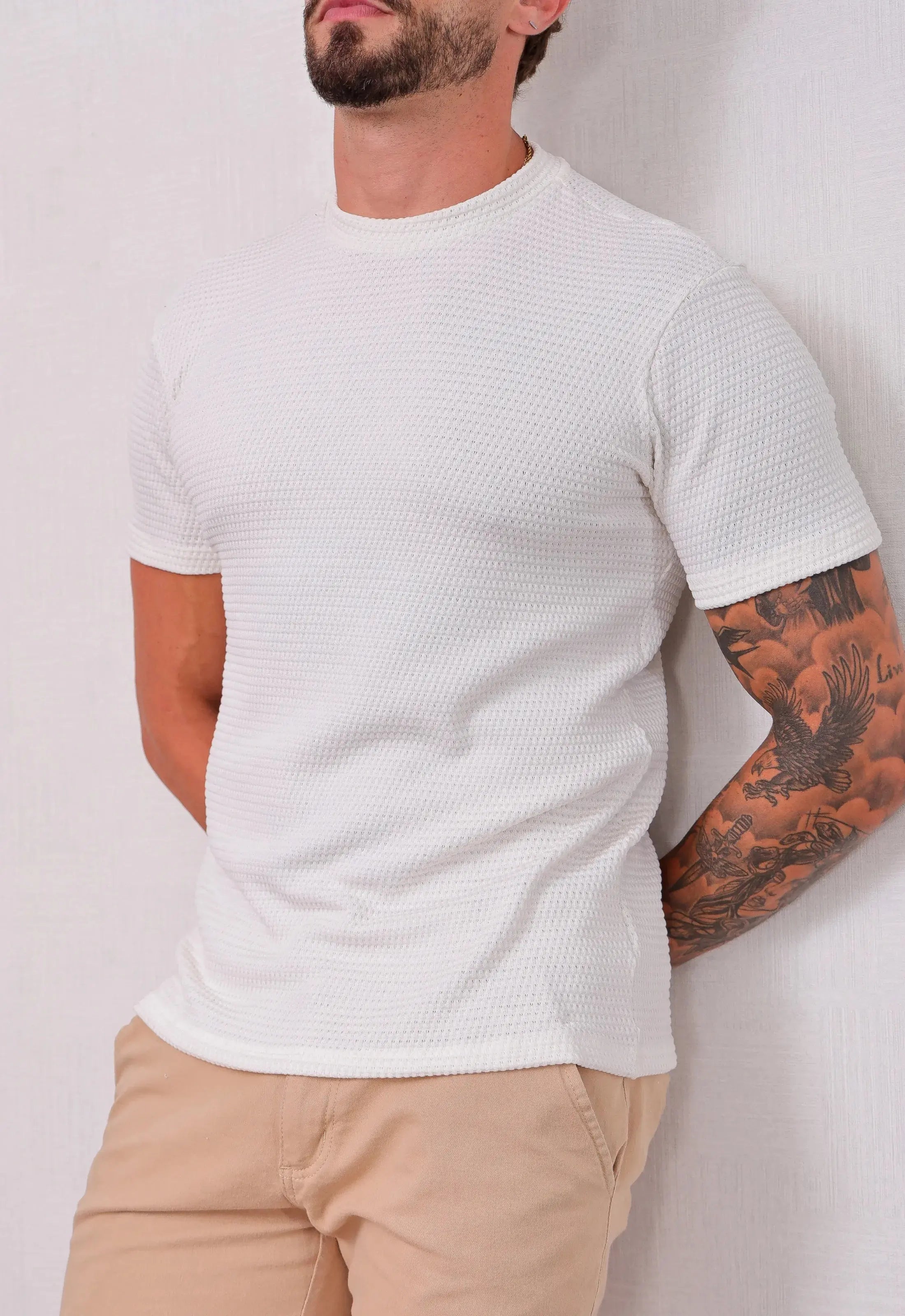 Camiseta Masculina Tricot Touch Branca CW STORE