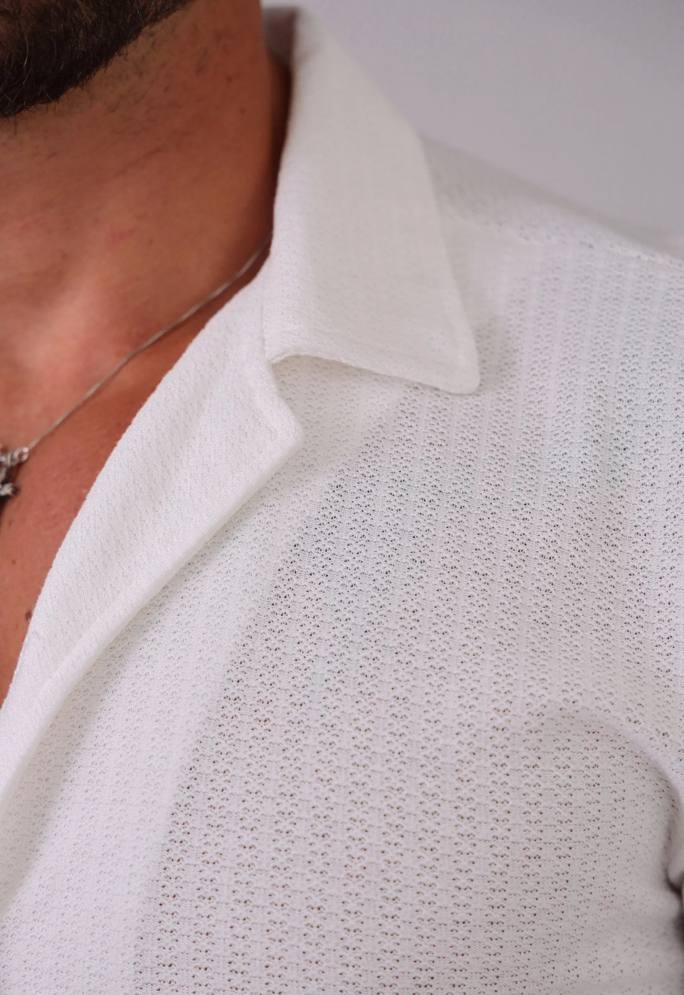 Camisa Masculina Tricot Branca CW STORE